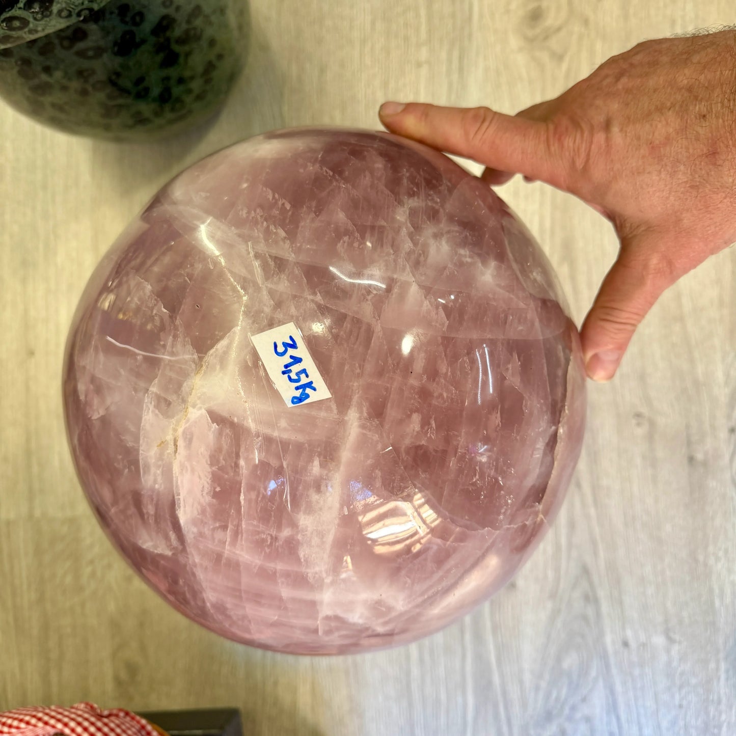 Cuarzo rosa 31,5 kg. champiñón seta - MUNAY MINERALES MALLORCA