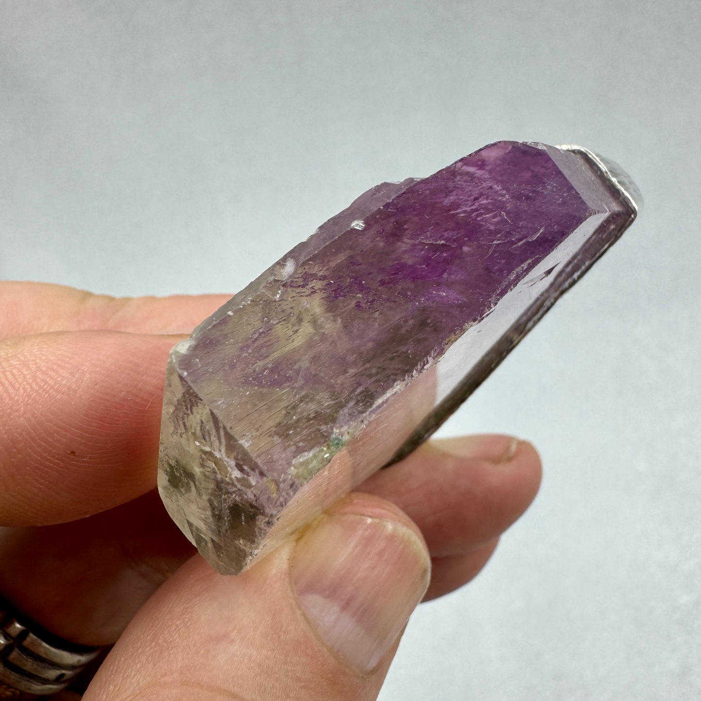 Kunzita colgante plata de ley espodumena