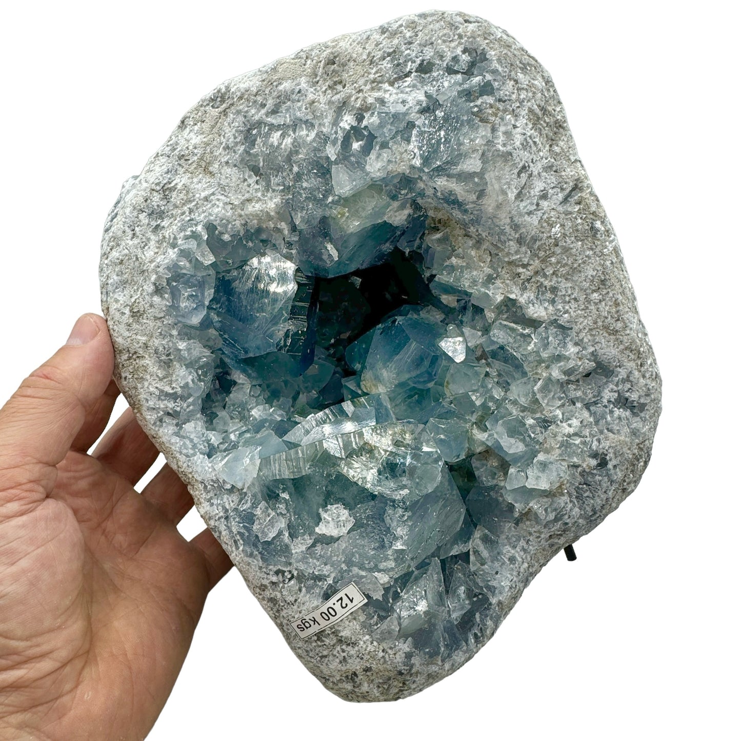 Celestine geode 12 kg. Munay Minerals Mallorca