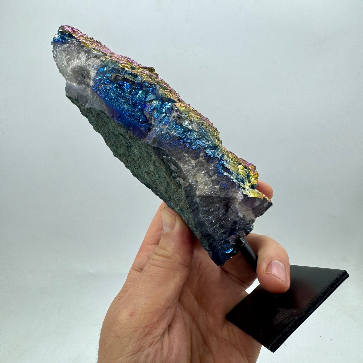 Titanium Aura Amethyst Druse