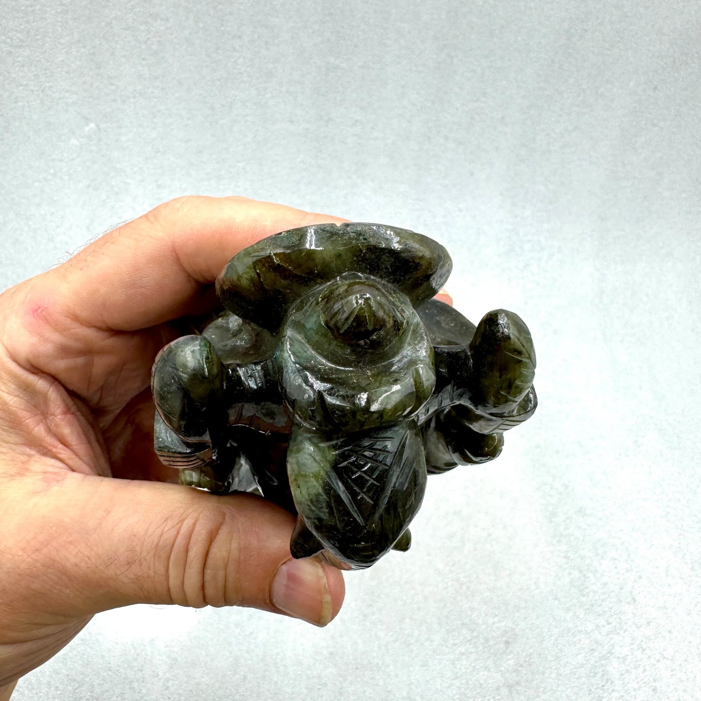 Dios Ganesha Ganapati Ganesh de labradorita - MUNAY MINERALES MALLORCA