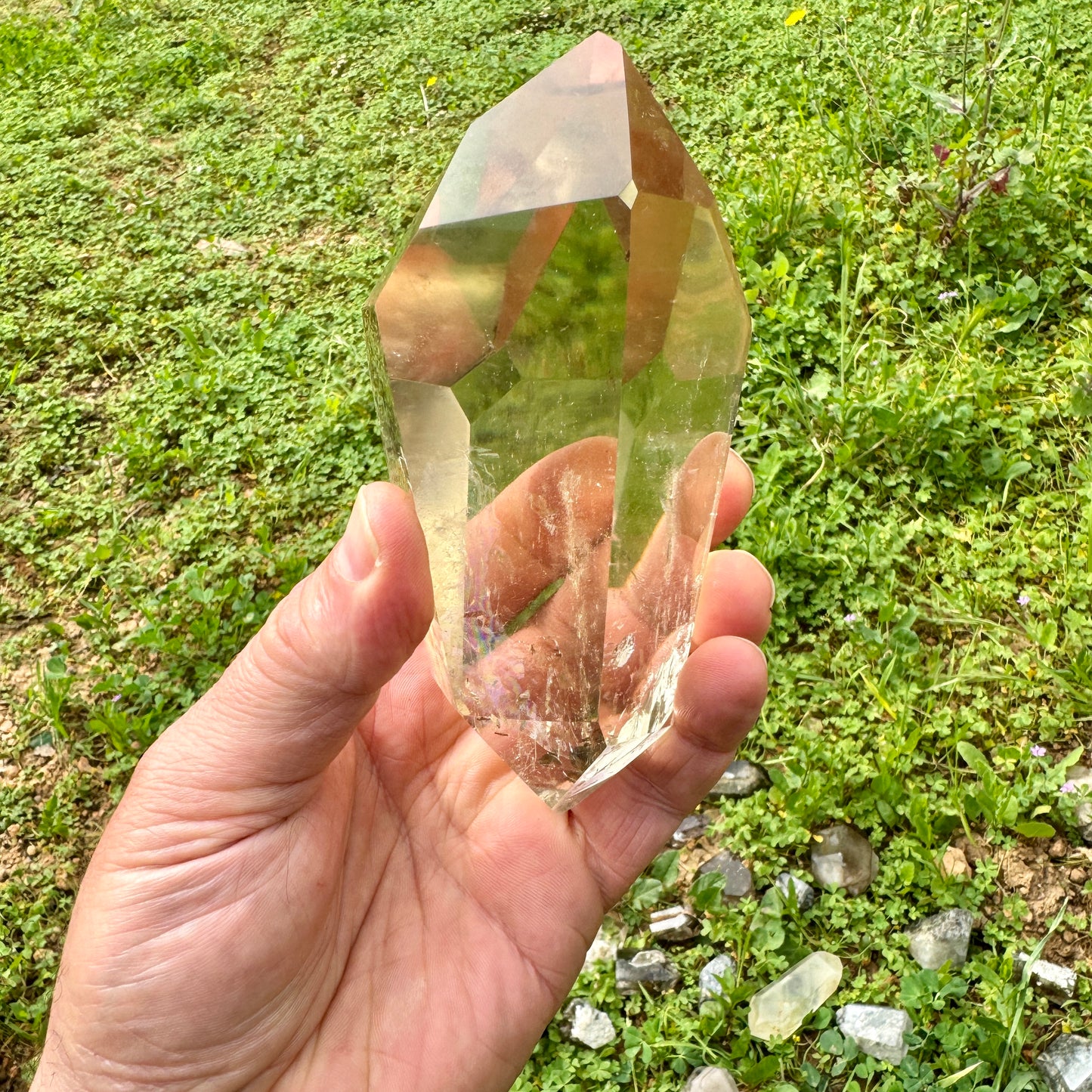 Polished and faceted natural citrine