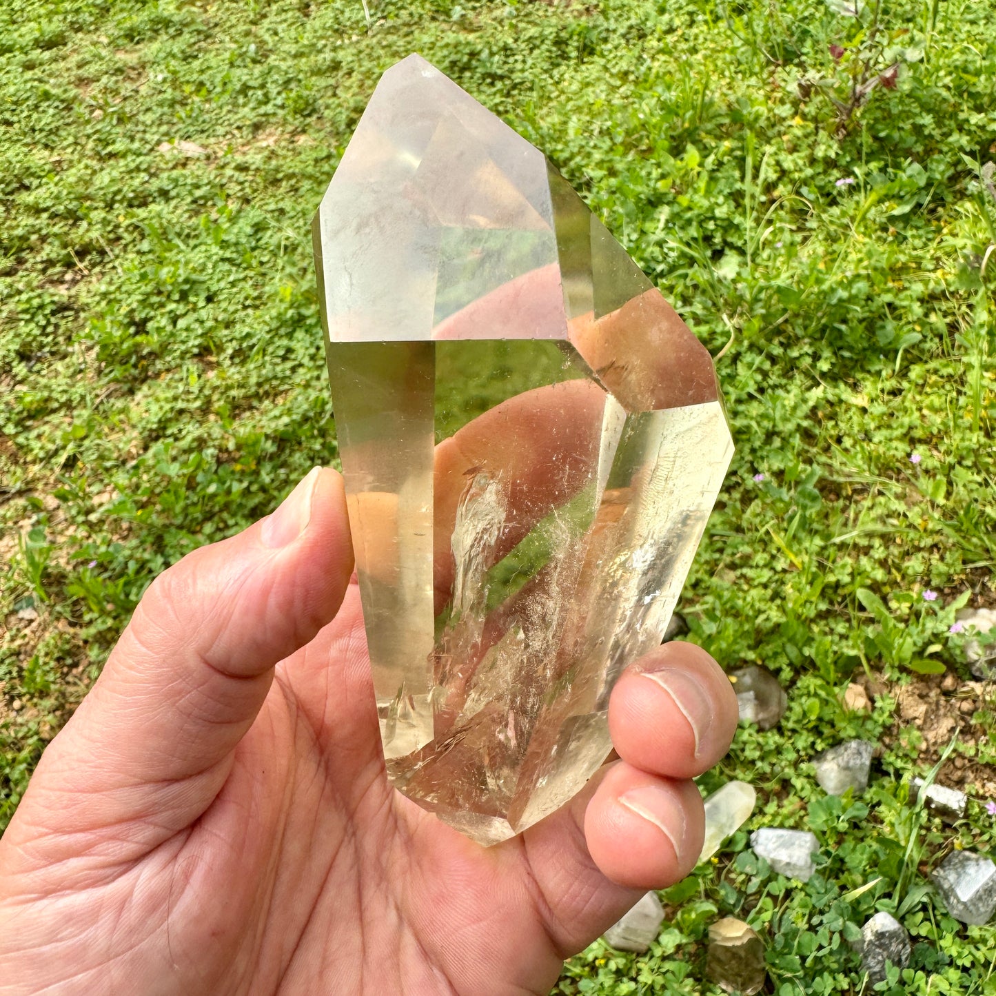 Polished and faceted natural citrine