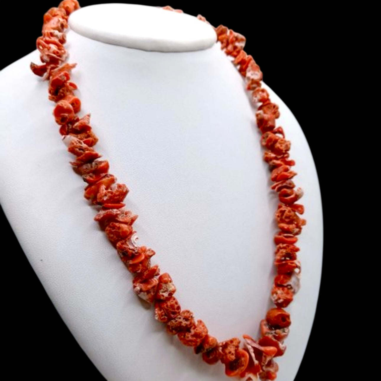 Coral Corinto Corallium Rubrum colgante con plata de ley