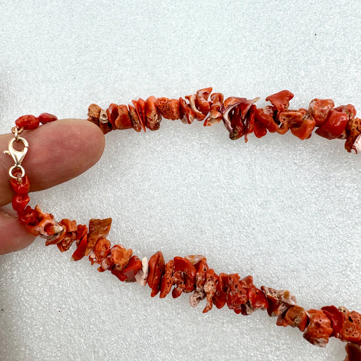 Coral Corinto Corallium Rubrum colgante con plata de ley