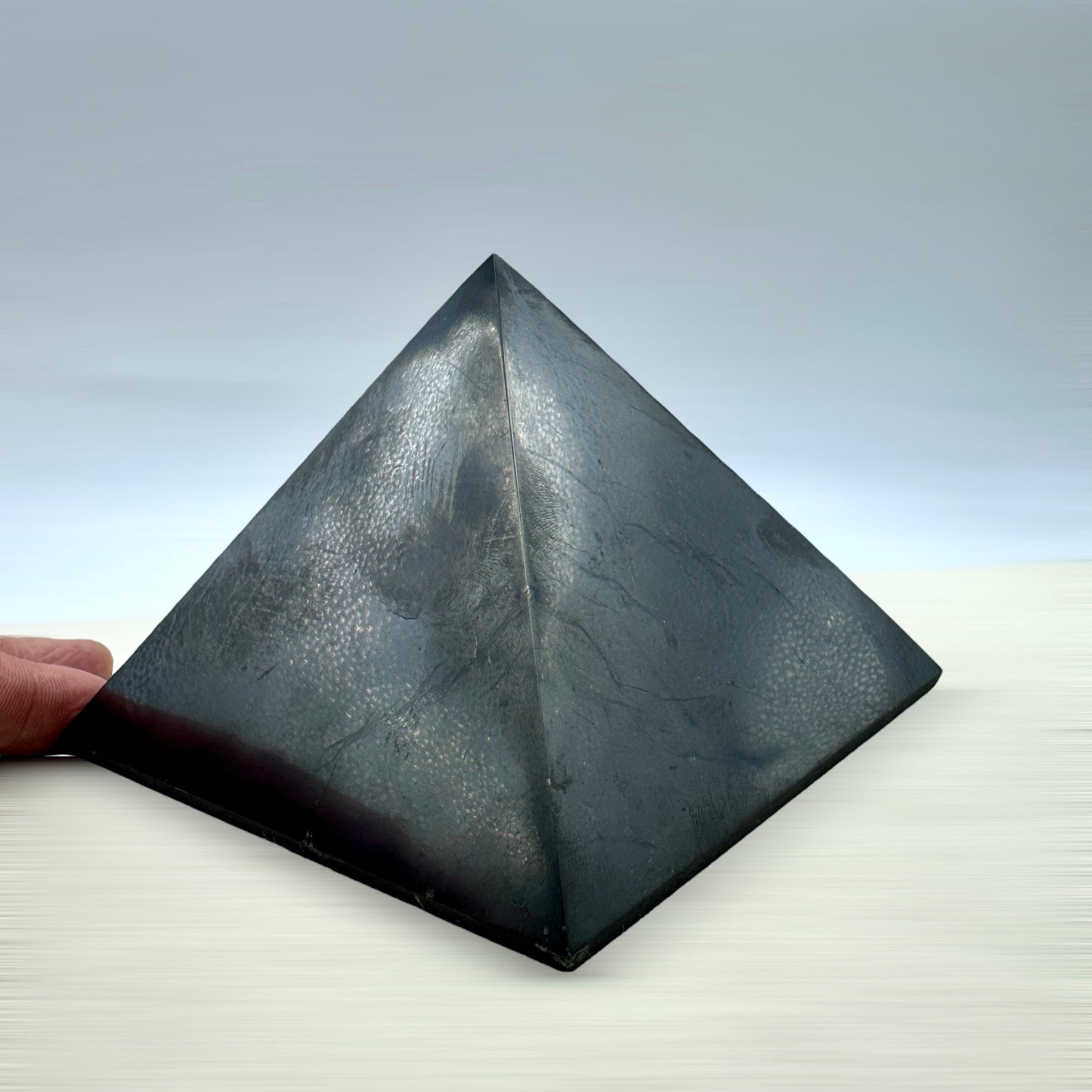 Shungite pyramid 13 cm. polished Shungite Shunguite