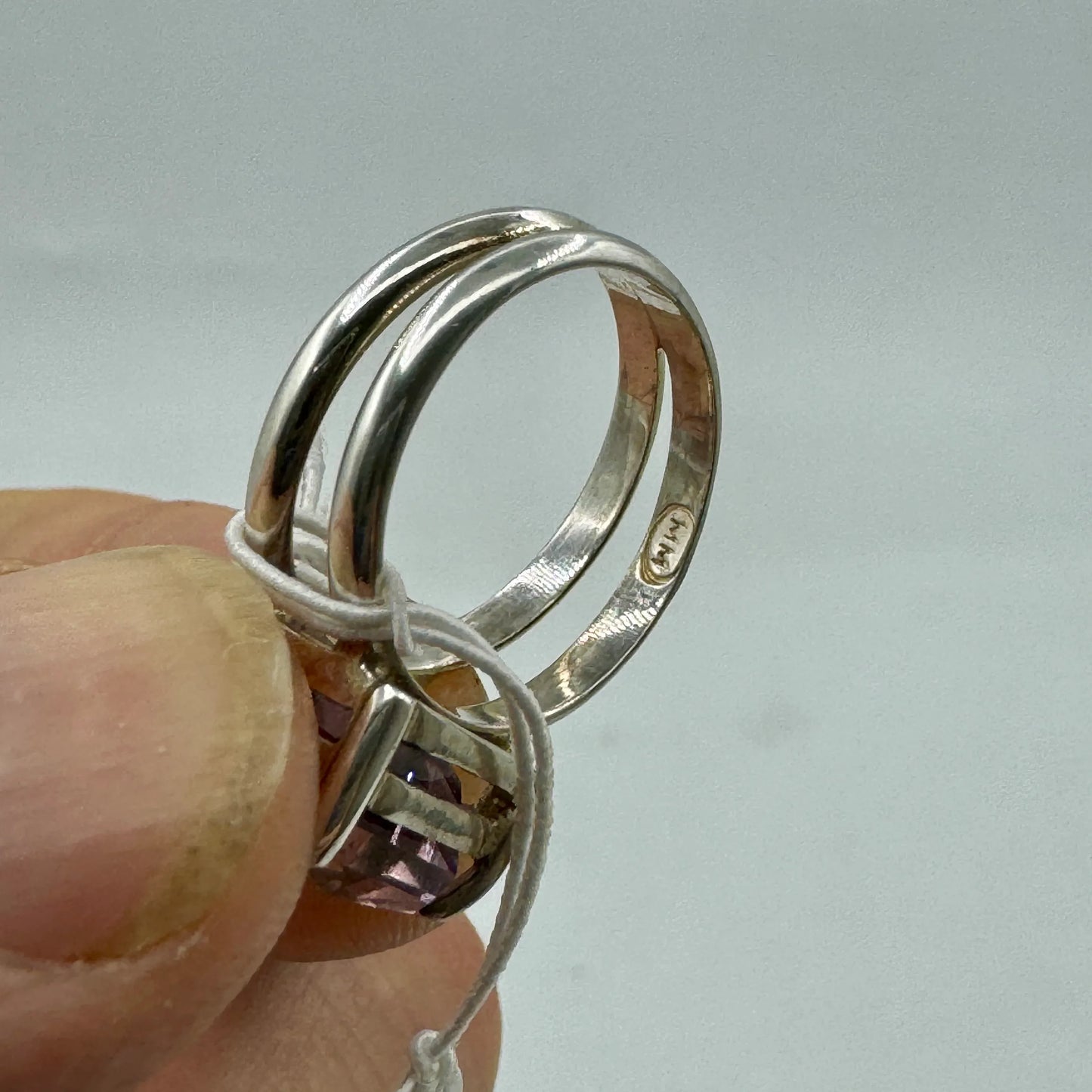 Ametrino anillo en plata de ley - MUNAY MINERALES MALLORCA