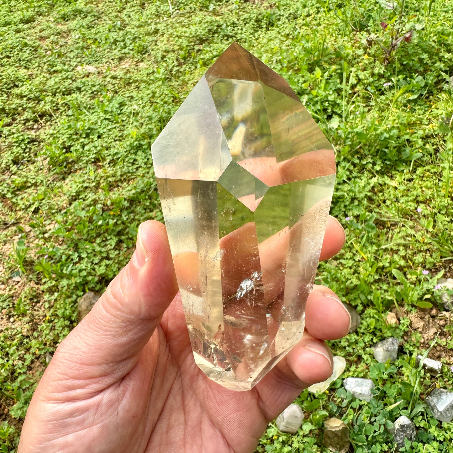 Polished and faceted natural citrine