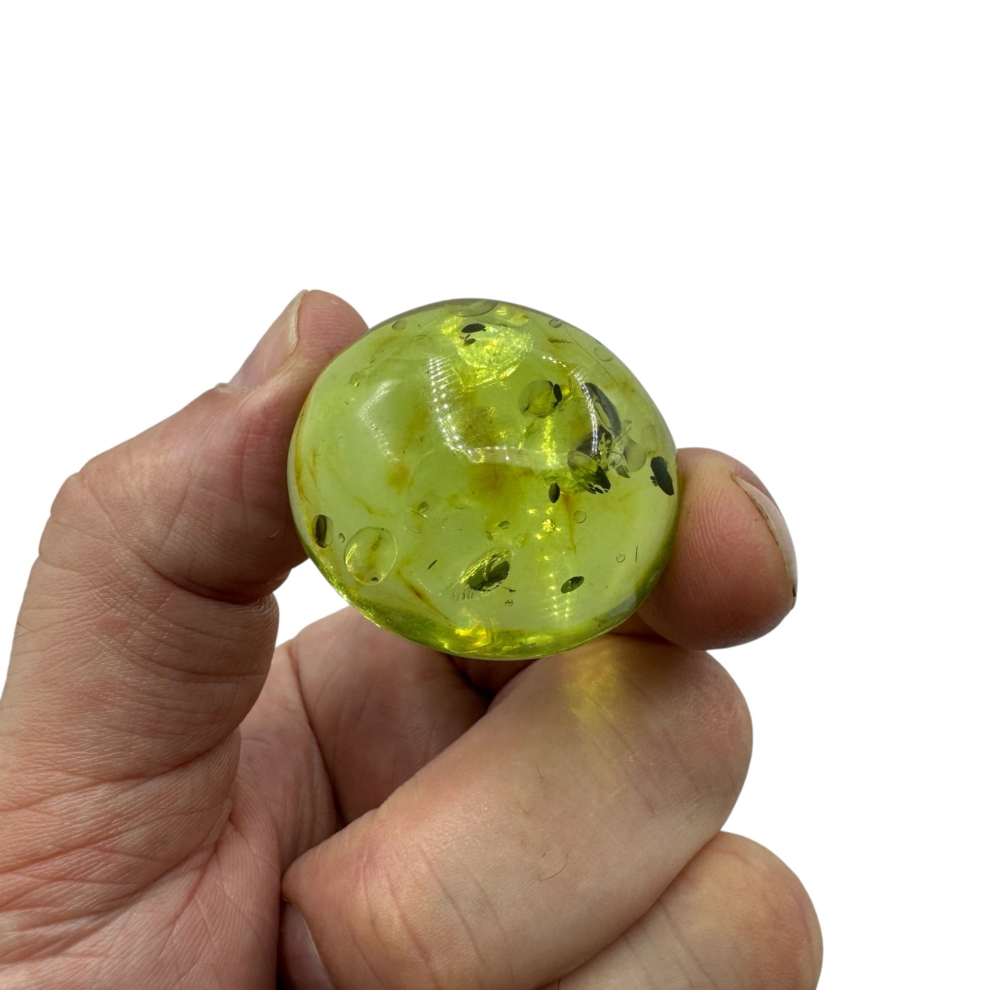 Ámbar verde colombiano cabujón