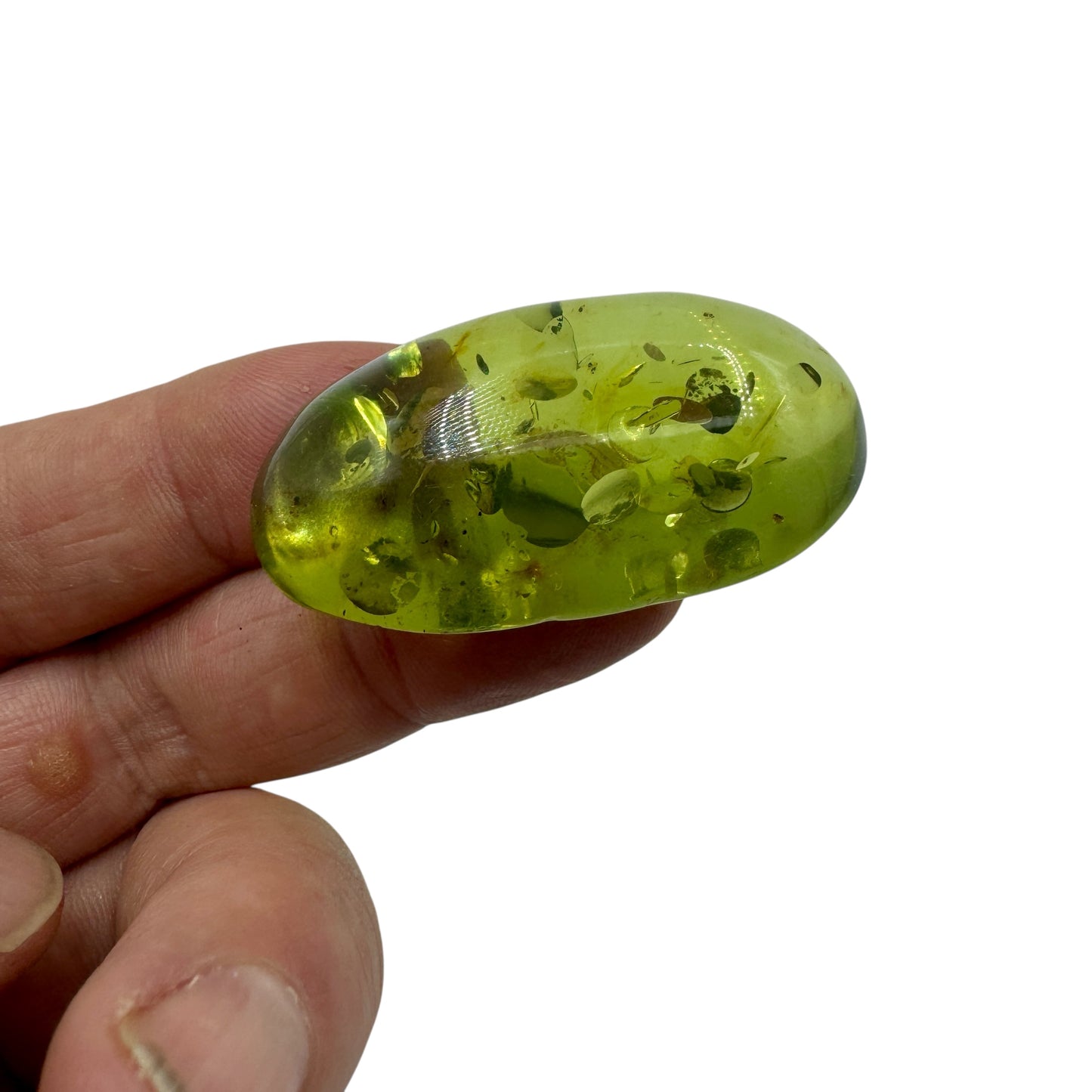Ámbar verde colombiano cabujón