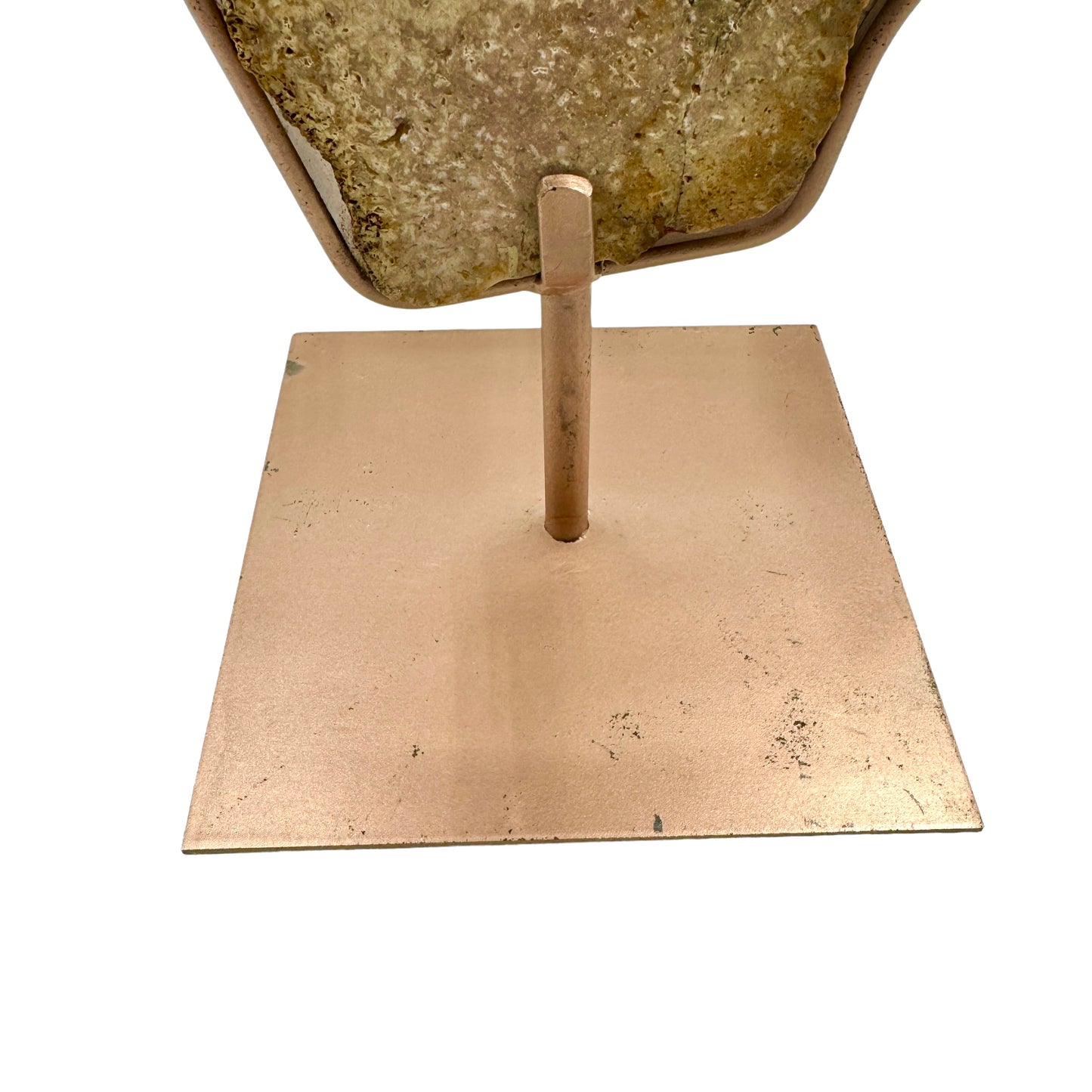 Pink amethyst on a metal base 3.8 kg.