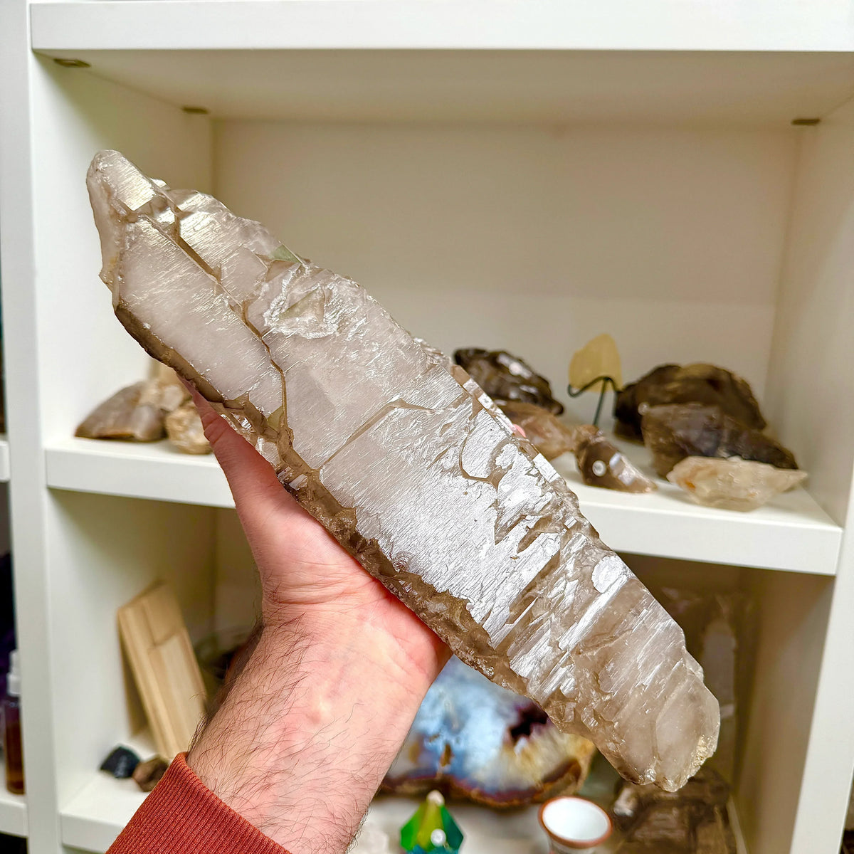 Cuarzo maestro elestial yacaré esquelético 3,7 kg. - MUNAY MINERALES MALLORCA