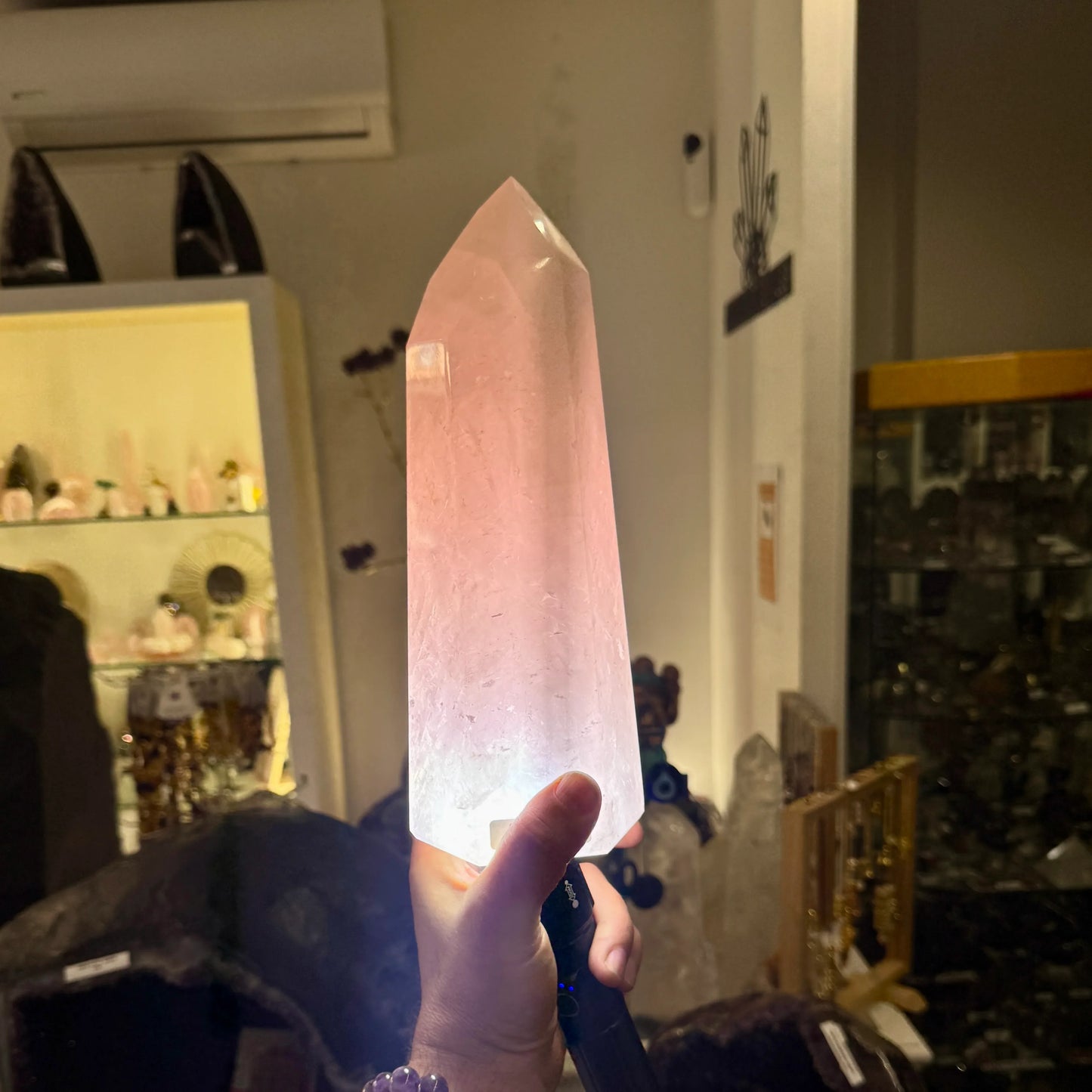 Cuarzo rosa punta 3,1 kg. Munay Minerales Mallorca - MUNAY MINERALES MALLORCA