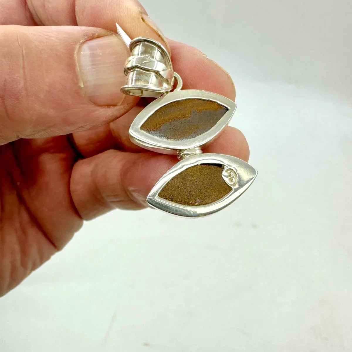 Ópalo boulder colgante en plata de ley - MUNAY MINERALES MALLORCA