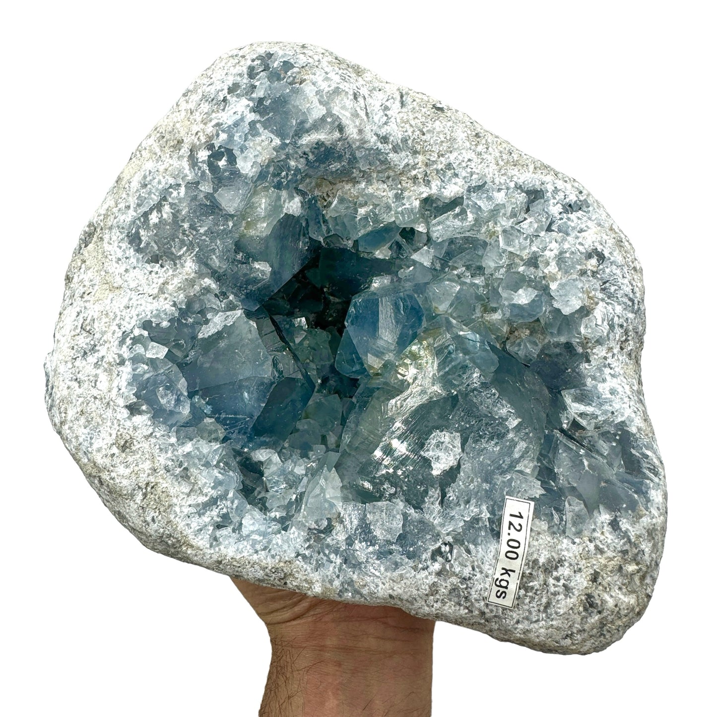 Celestine geode 12 kg. Munay Minerals Mallorca