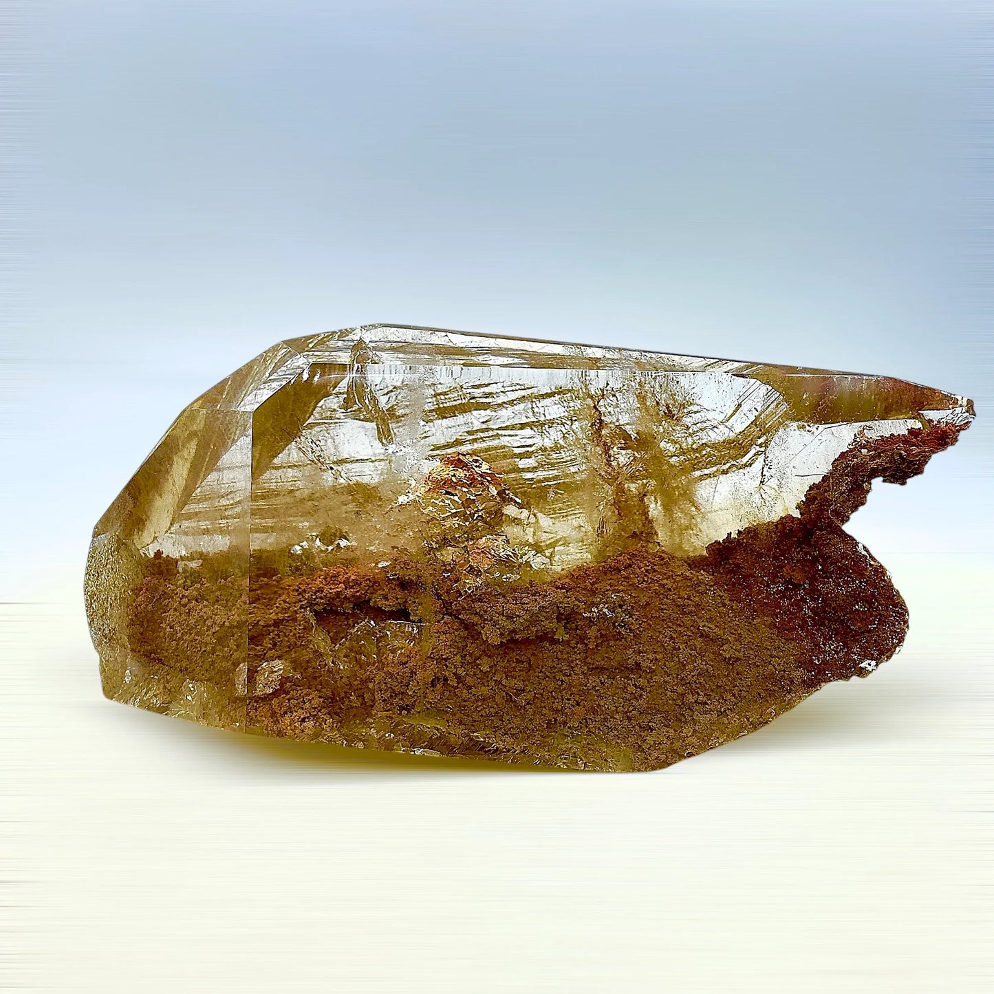 Cuarzo maestro chamánico con pirita, cobre y lodolita - MUNAY MINERALES MALLORCA