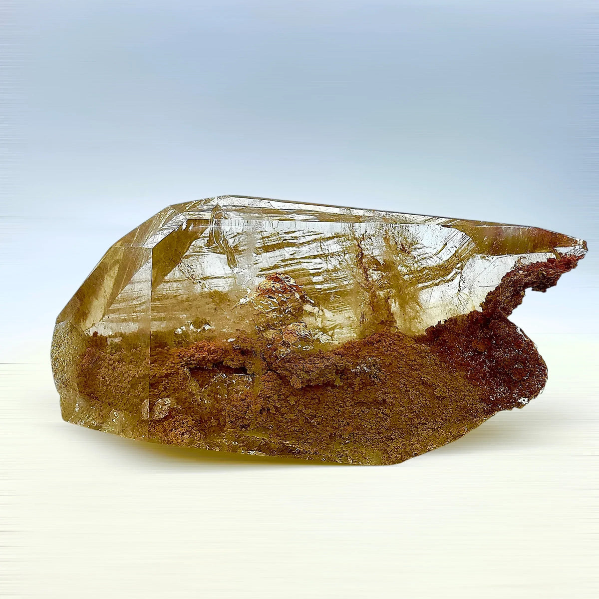 Cuarzo maestro chamánico con pirita, cobre y lodolita - MUNAY MINERALES MALLORCA