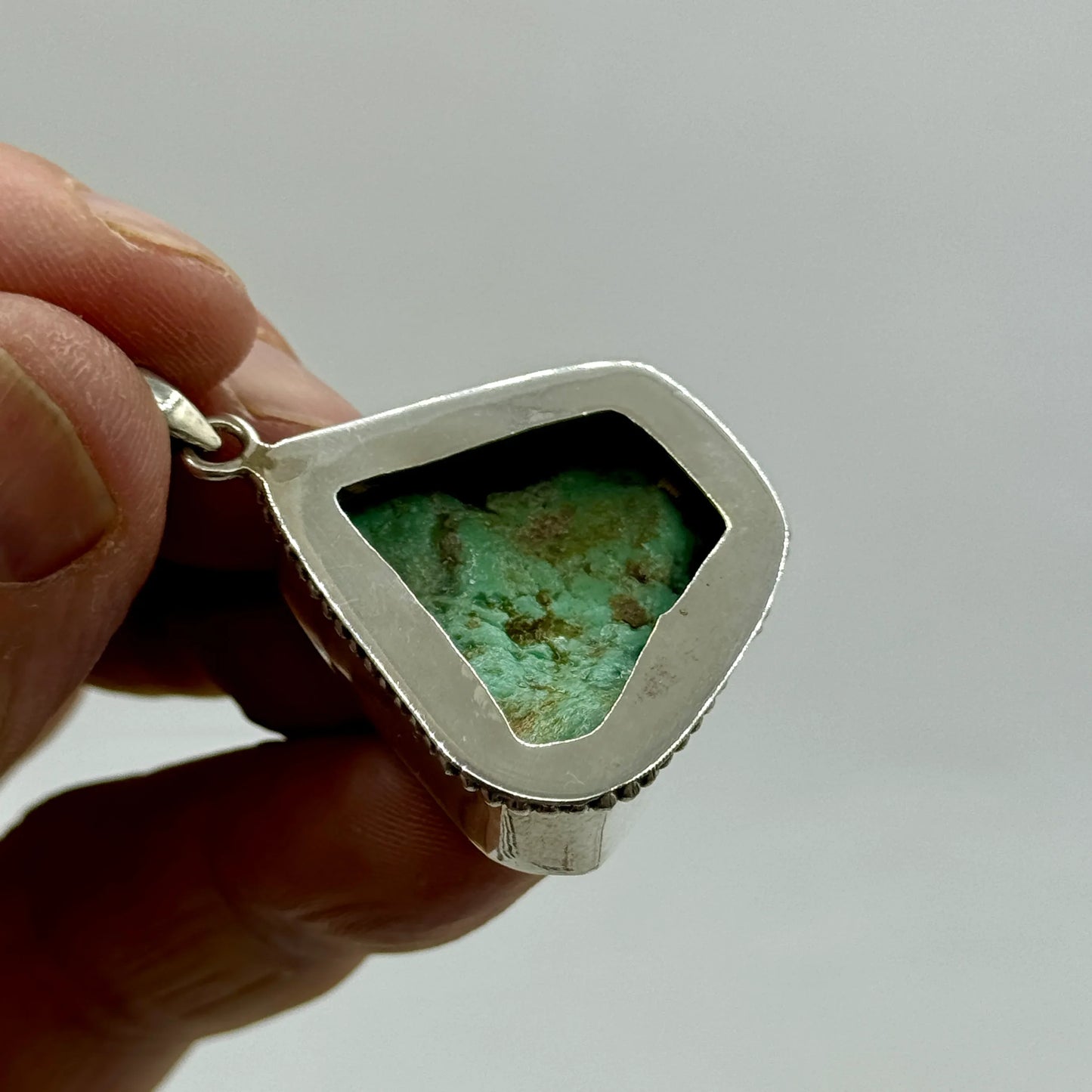 Turquesa colgante en plata de ley - MUNAY MINERALES MALLORCA