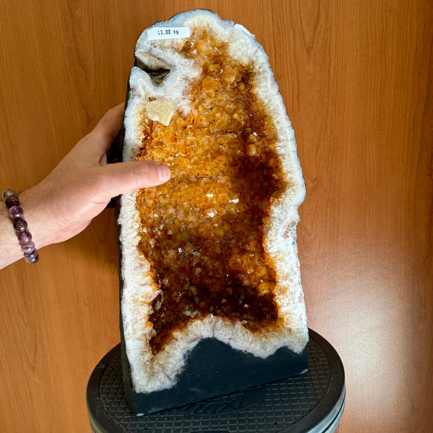 Citrine geode 13 kg.