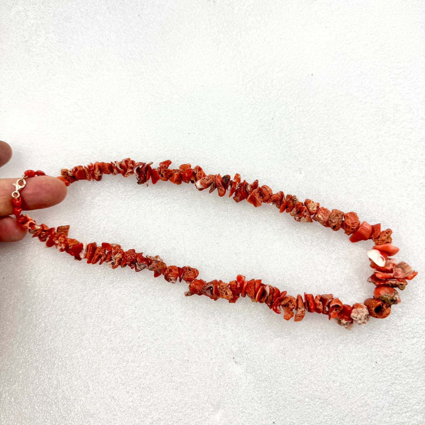 Coral Corinto Corallium Rubrum colgante con plata de ley