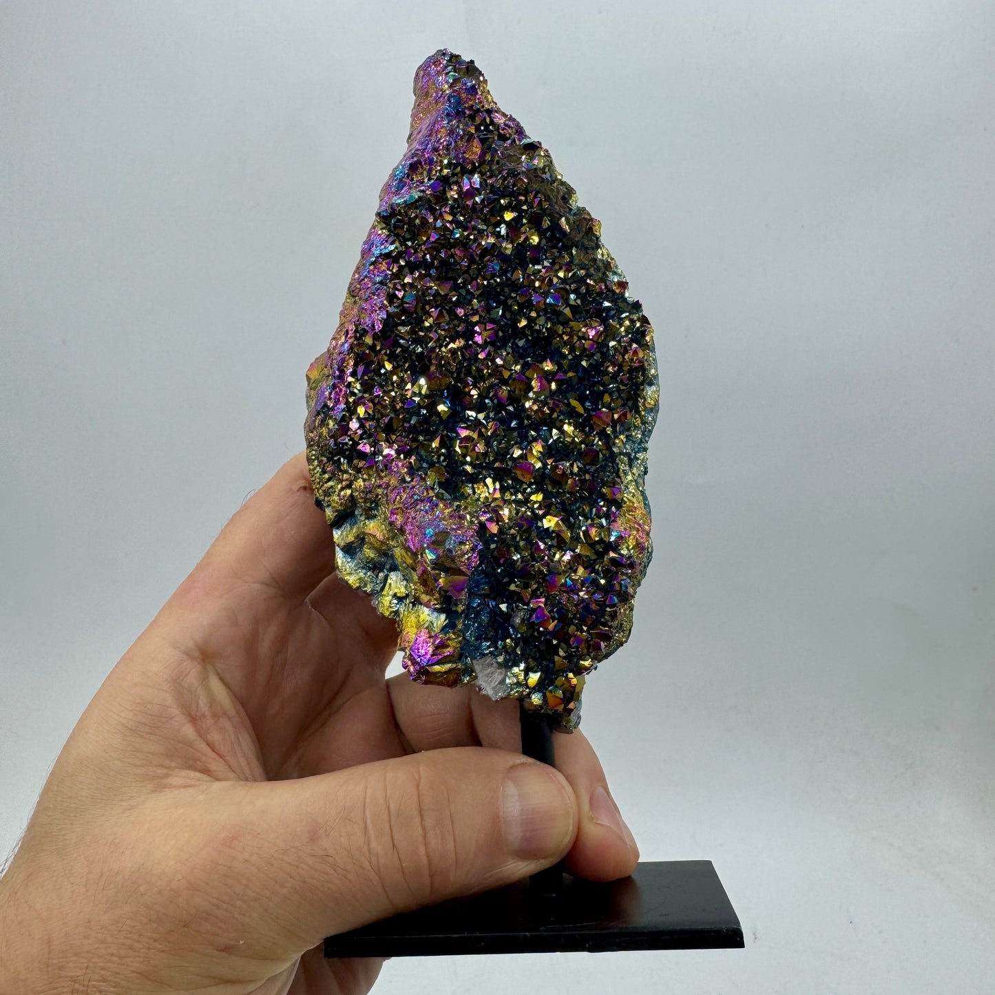 Titanium Aura Amethyst Druse