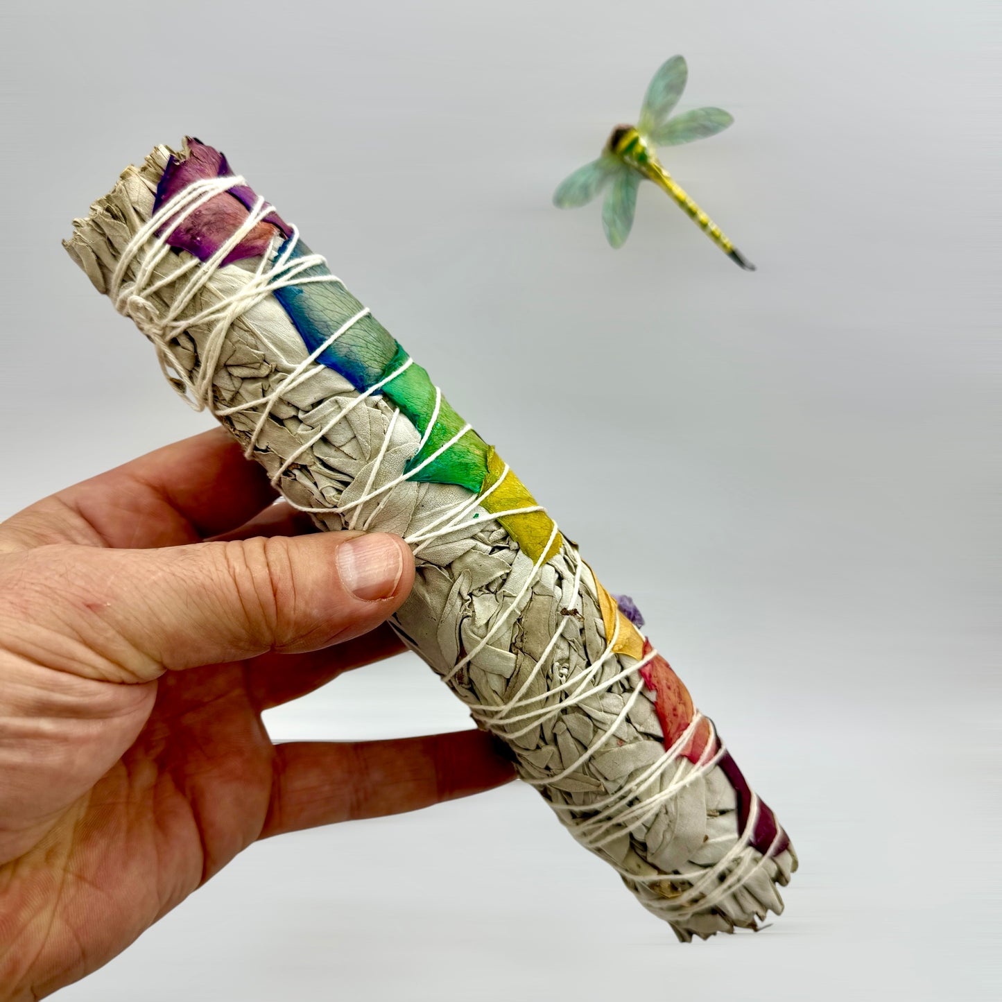 Extra white sage with rose petals