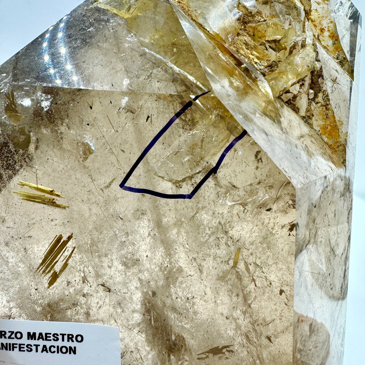 Cuarzo maestro manifestación con rutilo 6,9 kg.