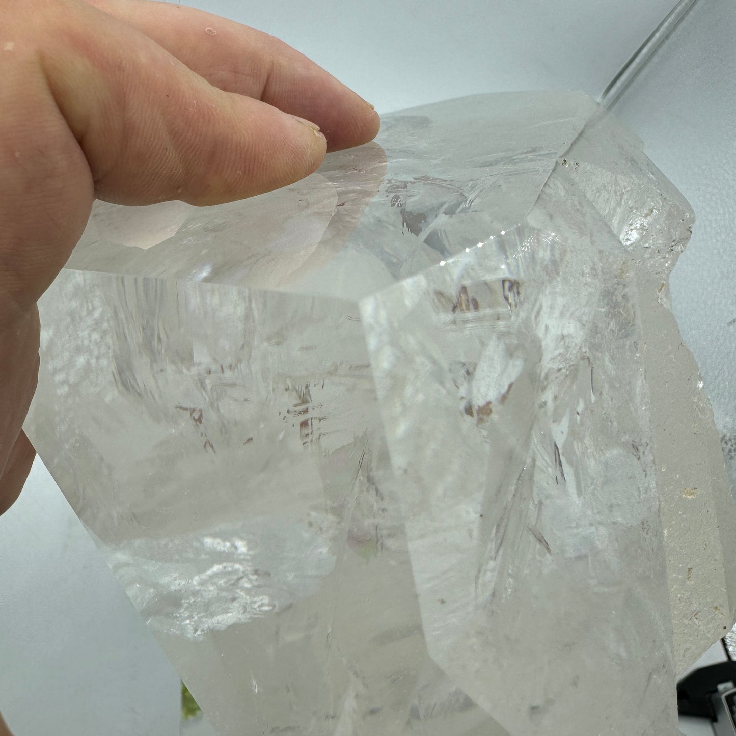 Lemurian Rainbow Master Quartz 10.5 kg with metal base