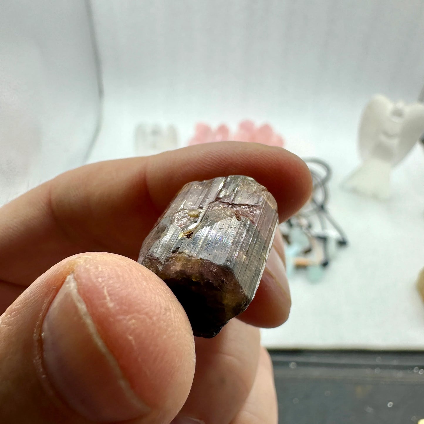 Turmalina bicolor verde y rosa - MUNAY MINERALES MALLORCA