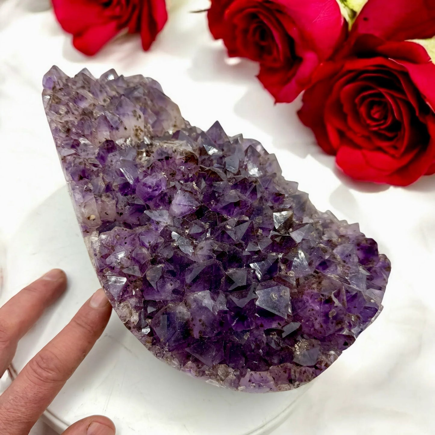 Drusa de amatista con goethita acicular 5,3 kg. - MUNAY MINERALES MALLORCA