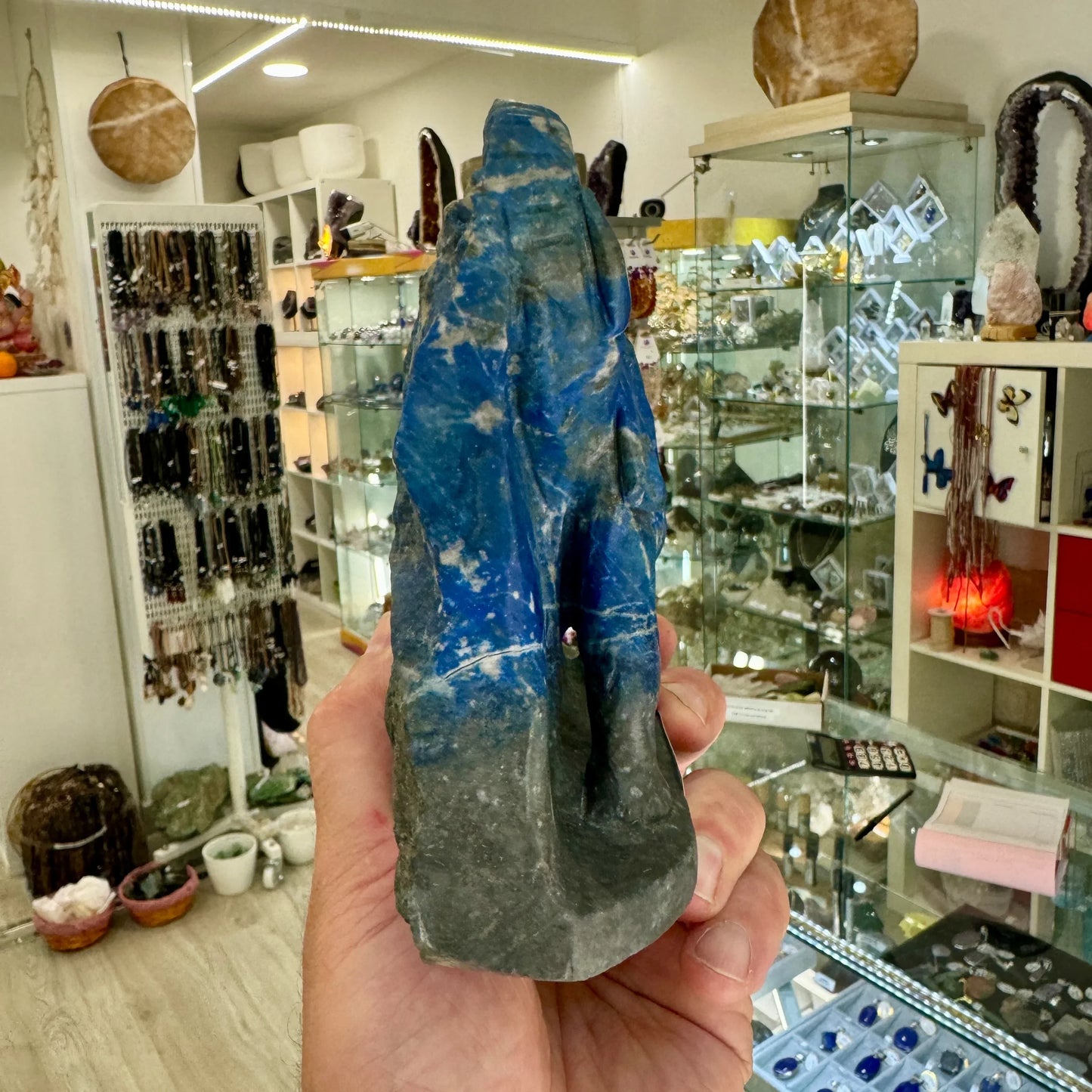 Lapislázuli de Chile elefante tallado a mano - MUNAY MINERALES MALLORCA