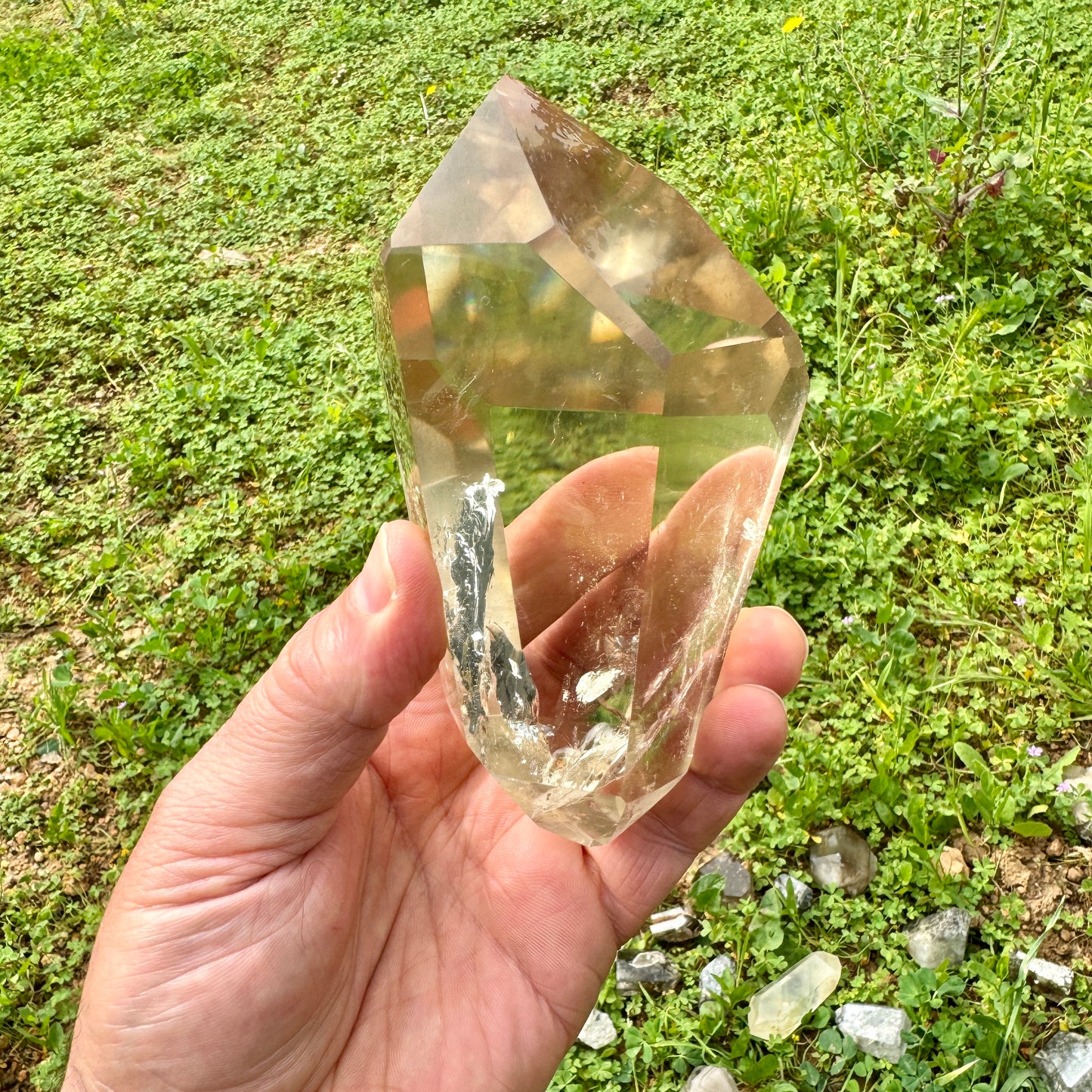 Polished and faceted natural citrine