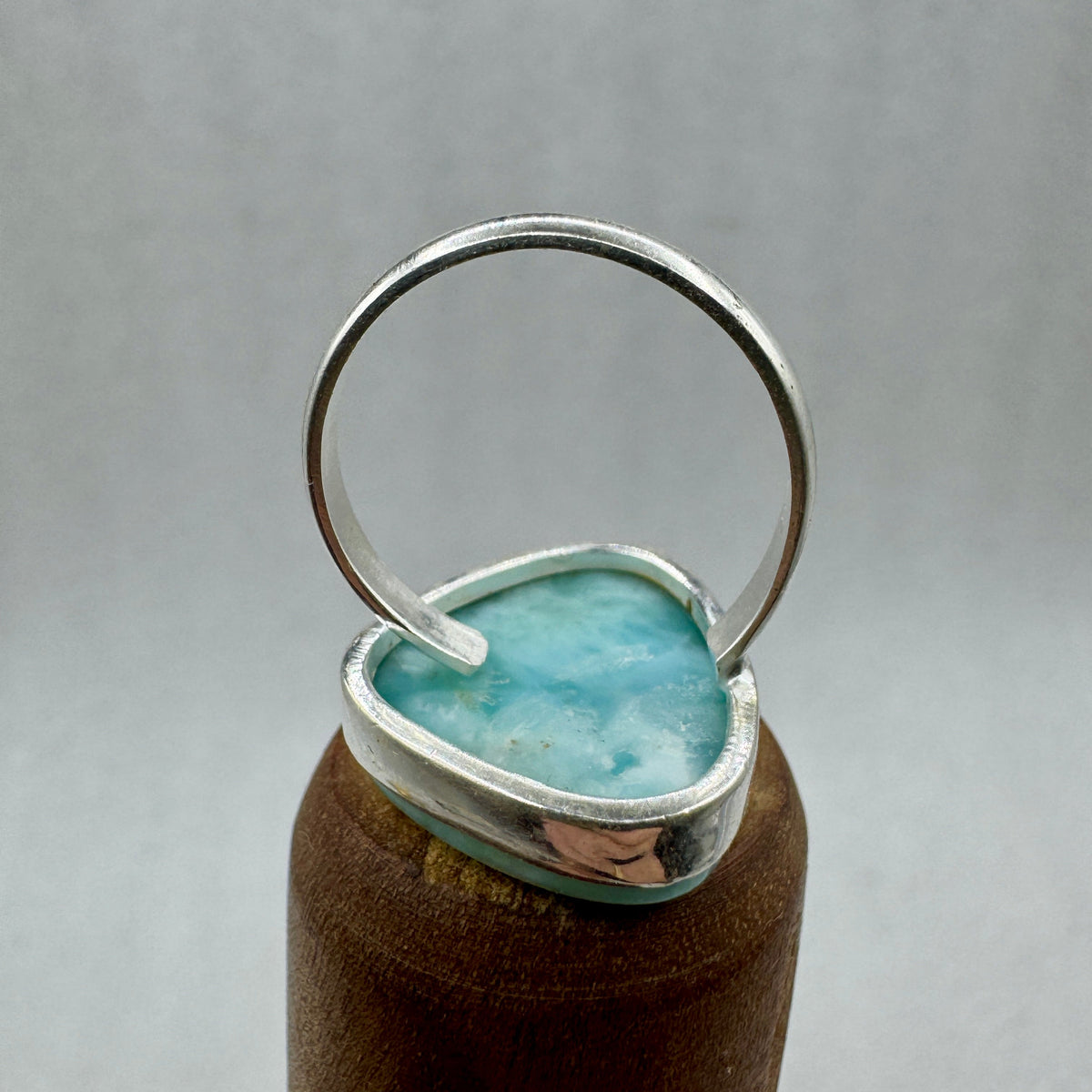 Larimar anillo plata ley abierto Munay Minerales Mallorca