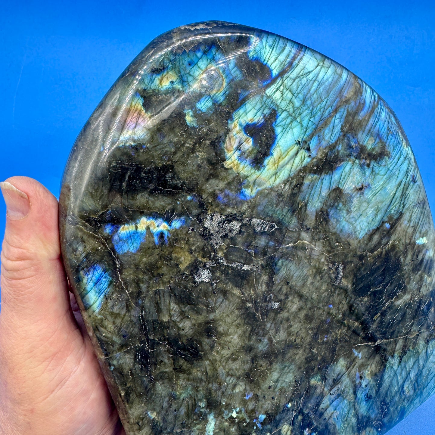 Polished labradorite 6.3 kg. Munay Minerals Mallorca