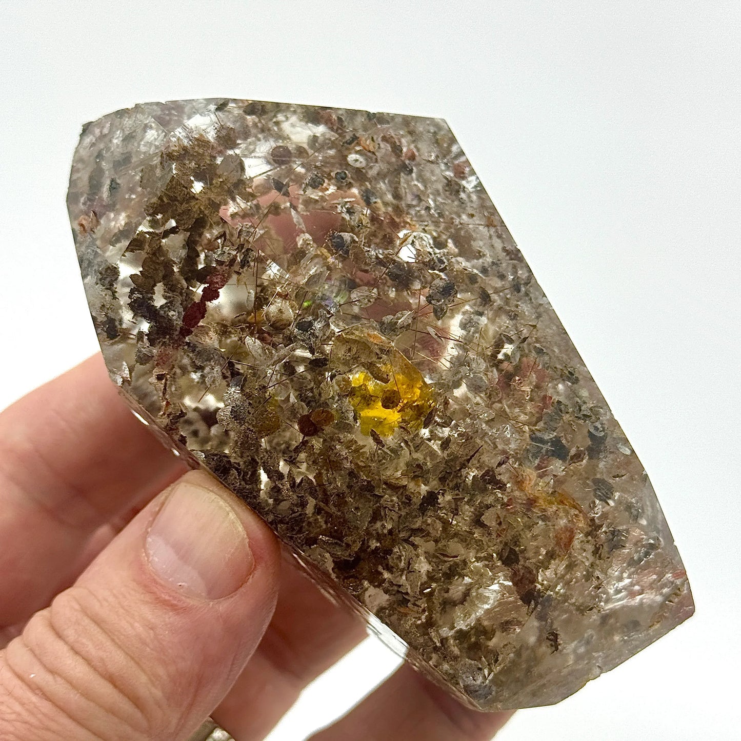 Cuarzo con diferentes inclusiones pieza de museo - MUNAY MINERALES MALLORCA