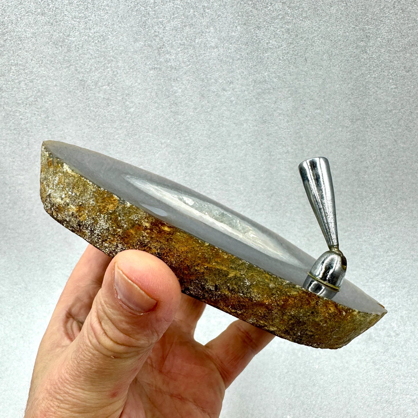 Ágata rodaja porta bolígrafo PRECIO REMATE! - Munay Minerales Palma de Mallorca Spain