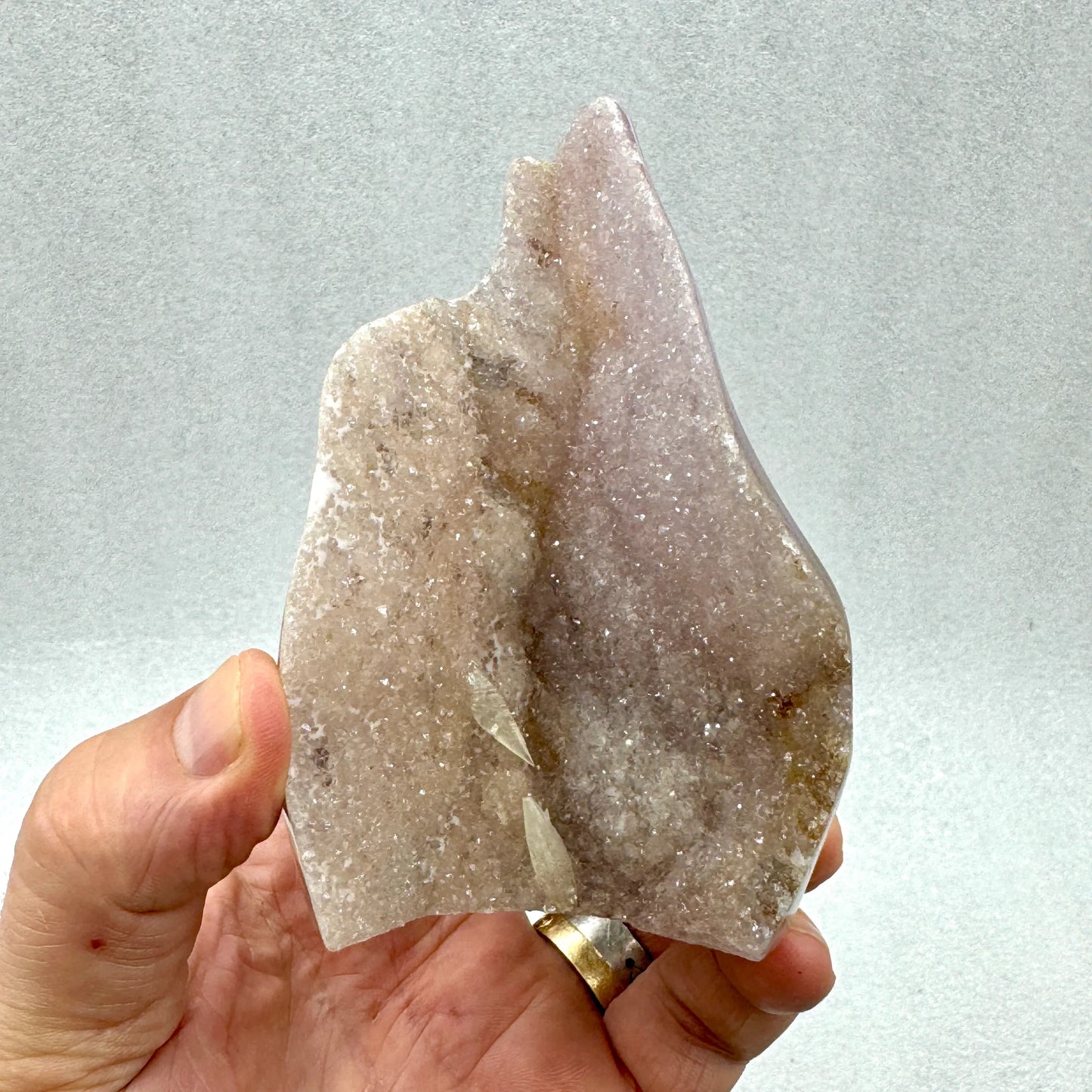 Ágata con calcitas diente de perro - MUNAY MINERALES MALLORCA