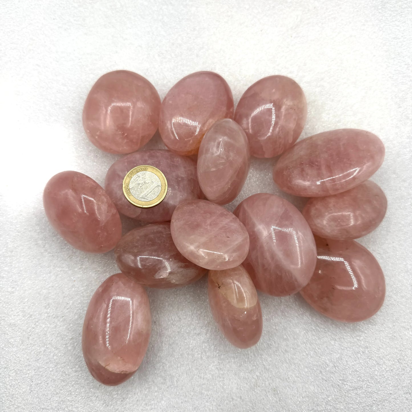 Cuarzo rosa rodados tipo jabón - MUNAY MINERALES MALLORCA
