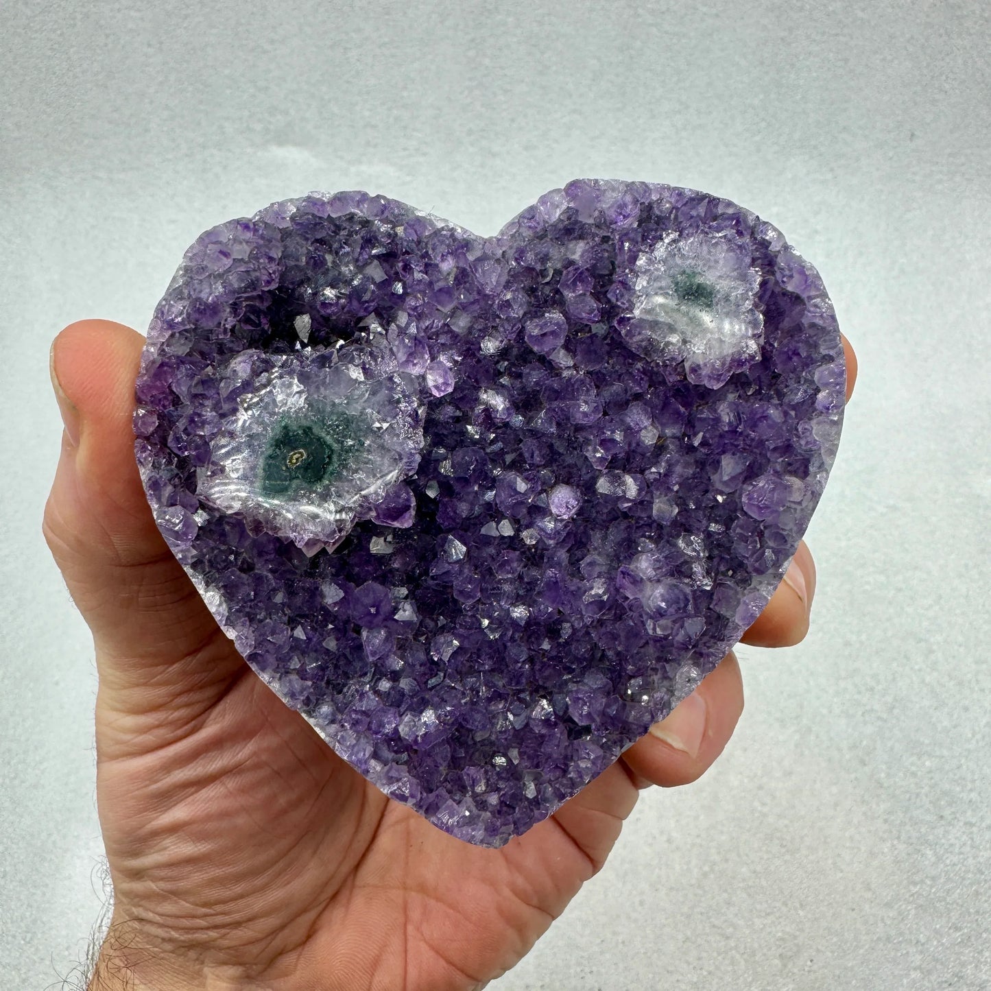 Drusa de amatista corazón - MUNAY MINERALES MALLORCA