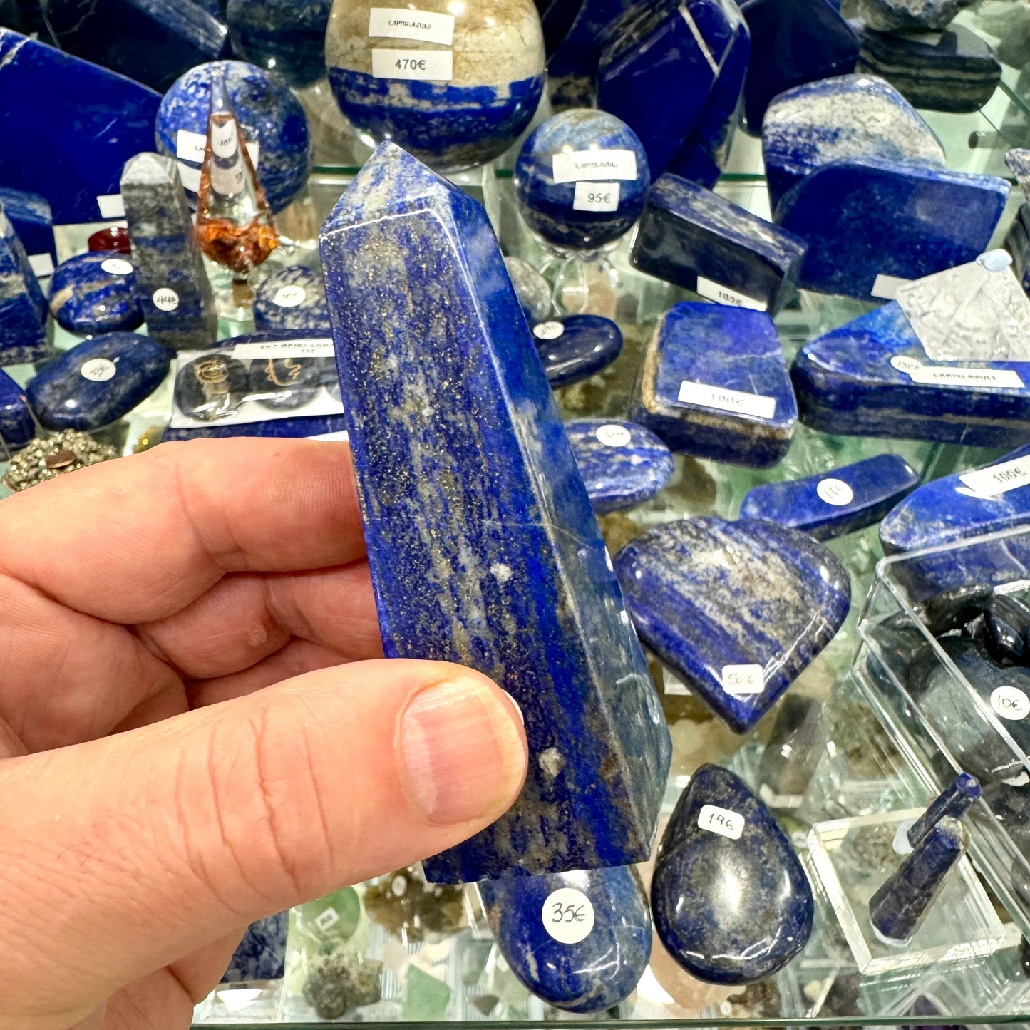 Lapislázuli obelisco Munay Minerales Mallorca - MUNAY MINERALES MALLORCA