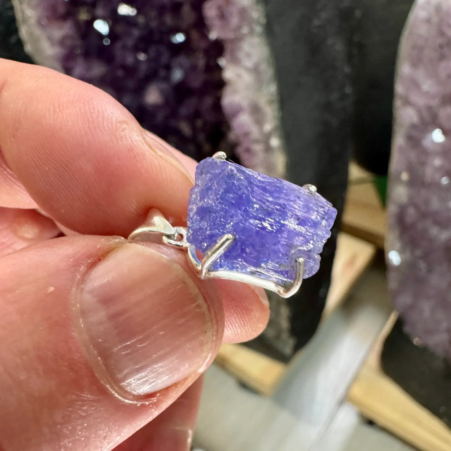 Tanzanita colgante plata de ley Tanzanite - Munay Minerales Palma de Mallorca Spain 