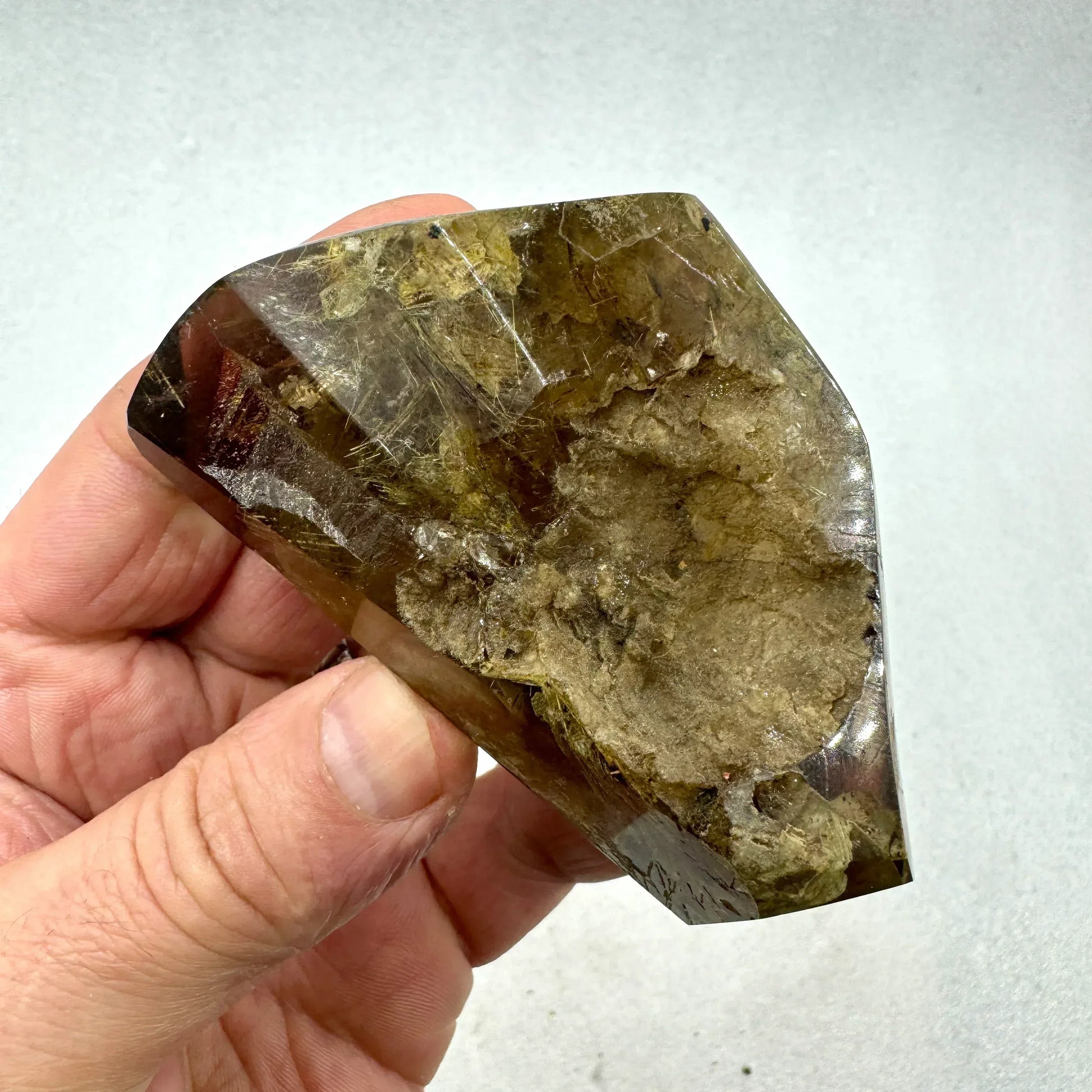 Cuarzo con rutilo sagenita y mica - Munay Minerales Palma de Mallorca Spain 