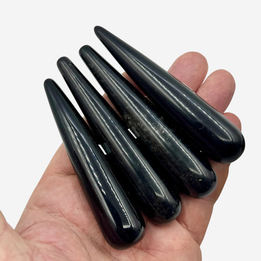 Obsidiana negra masajeador