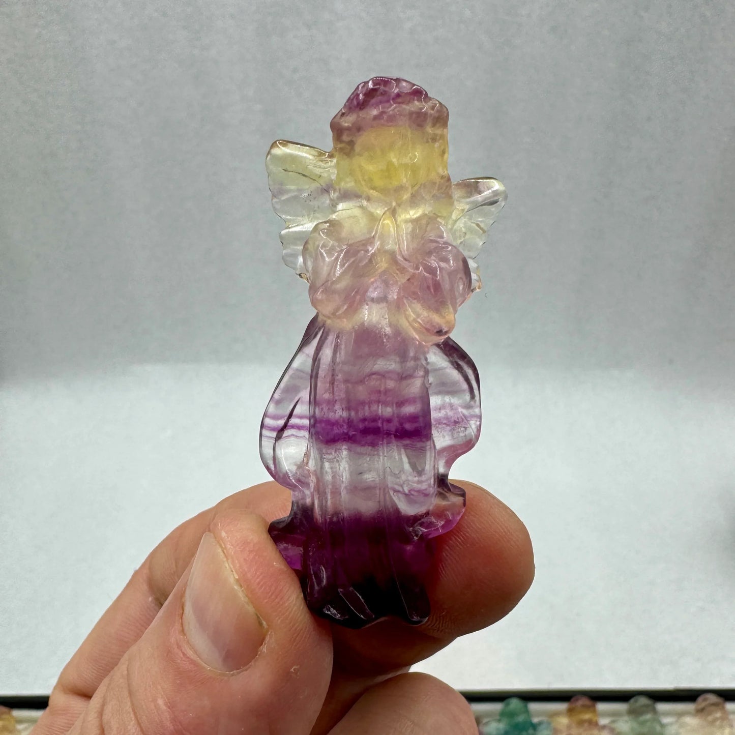 Ángel de fluorita 6 cm. calidad extra - MUNAY MINERALES MALLORCA