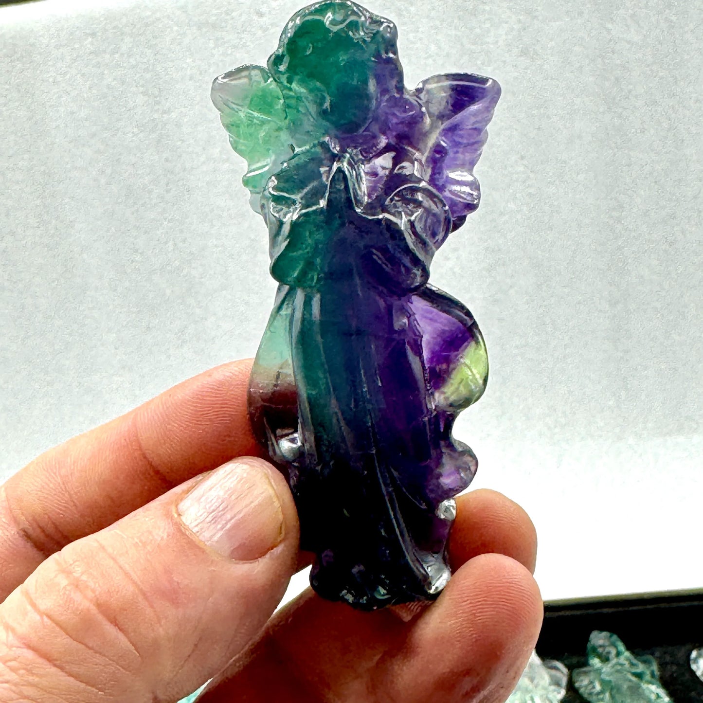 Ángel de fluorita 8 cm. calidad extra - MUNAY MINERALES MALLORCA