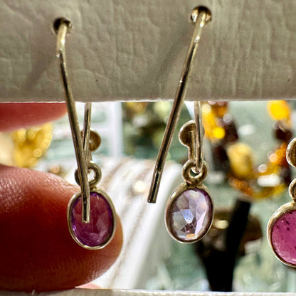 Amethyst earrings in sterling silver