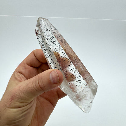 Lemurian Master Quartz with Hematite