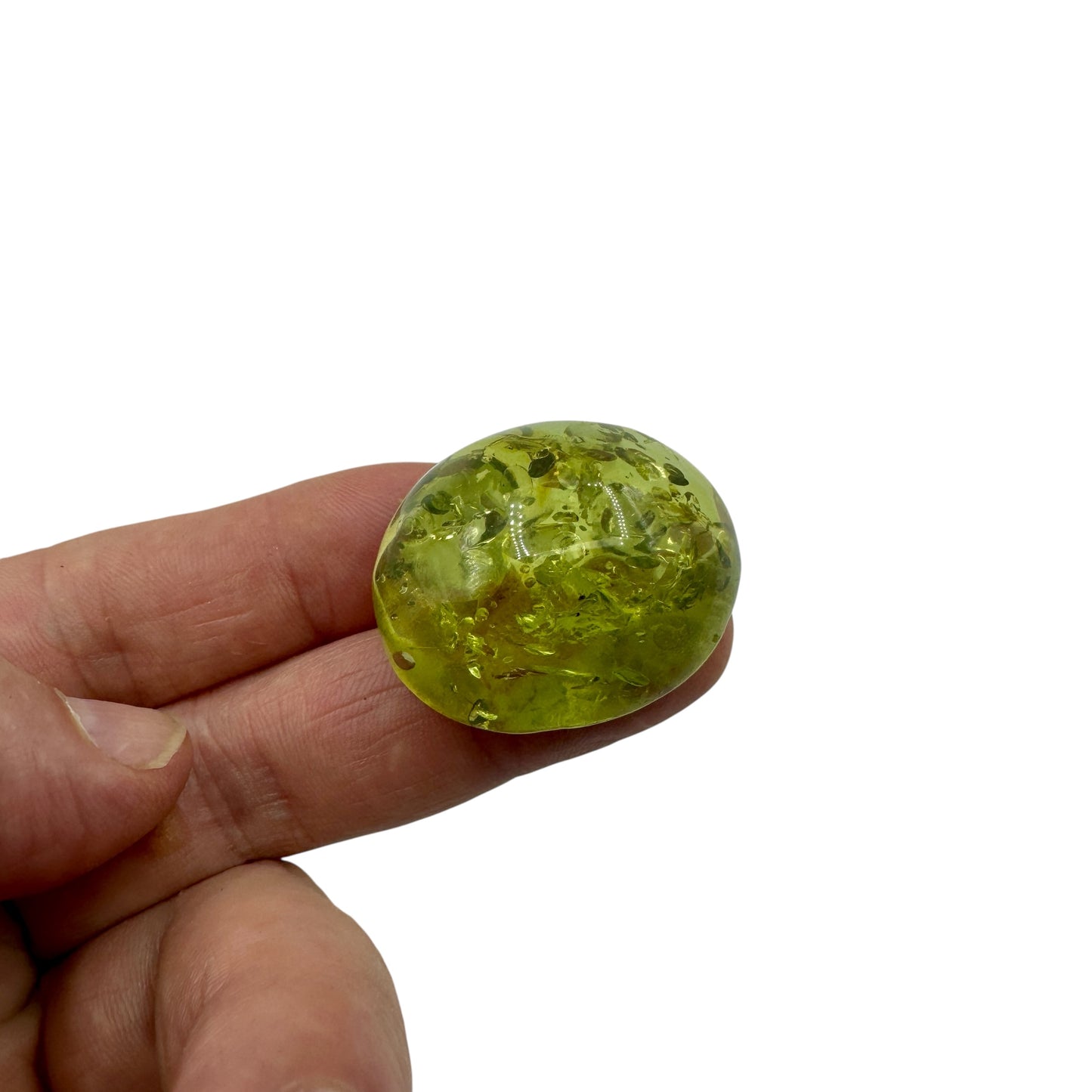 Ámbar verde colombiano cabujón