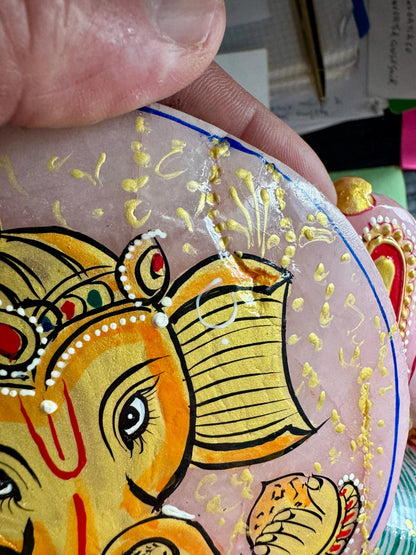 Dios Ganesha Ganesh Ganapati 13,9 kg. cuarzo rosa