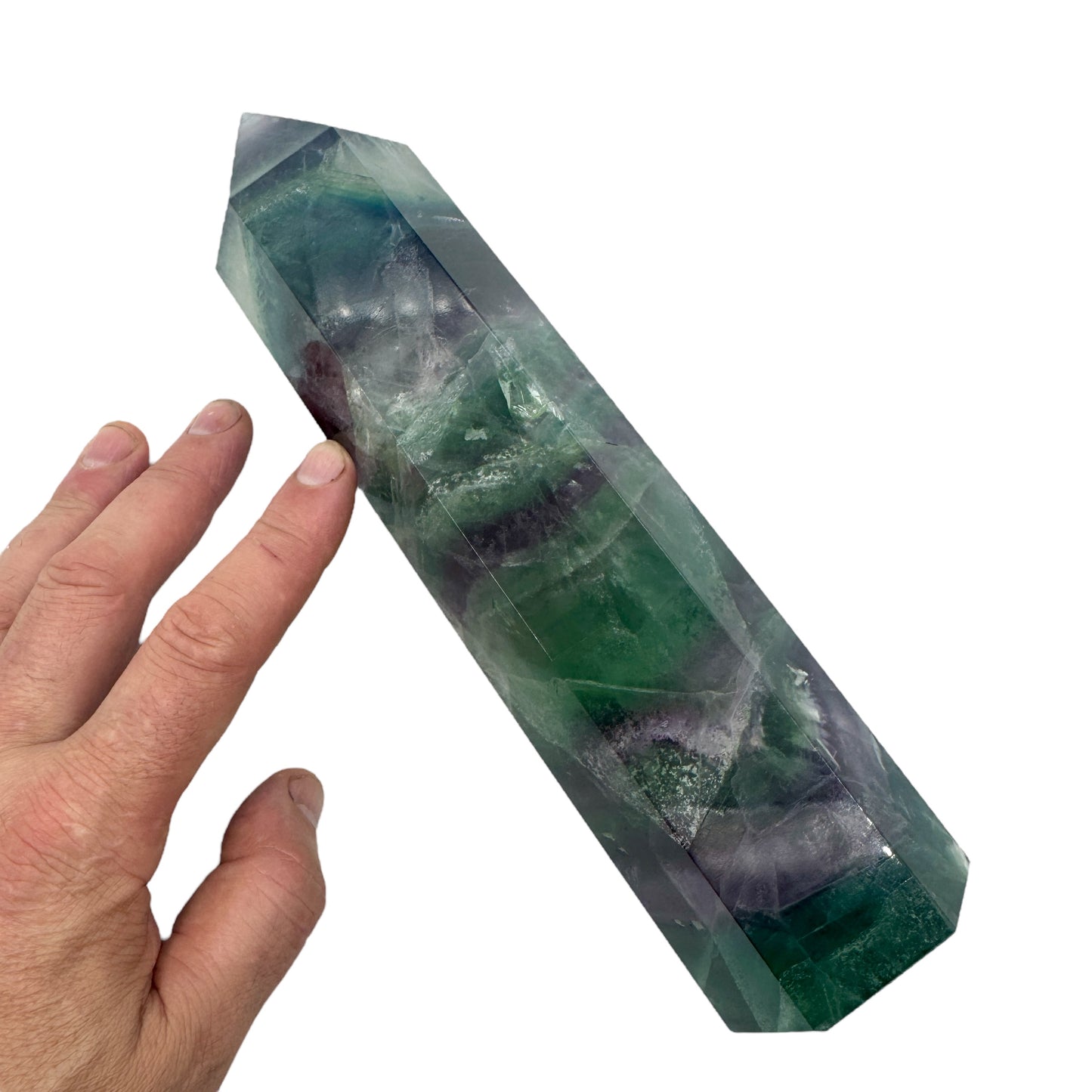 Fluorita multicolor punta generadora